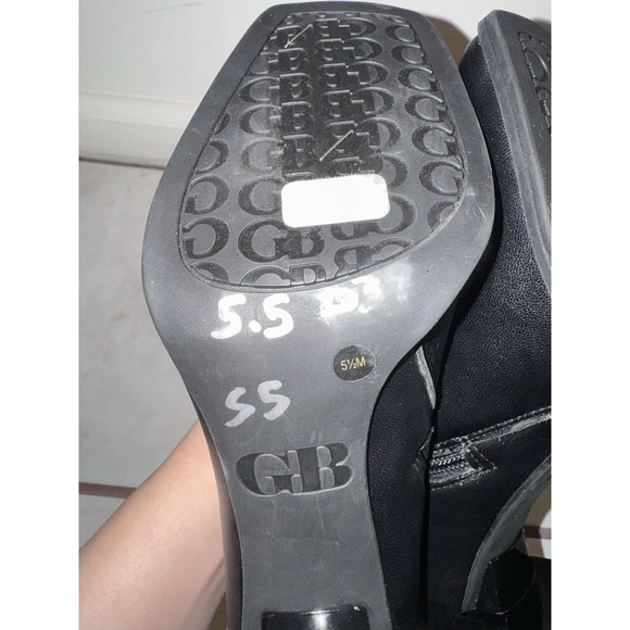 Gianni Bini Square Toe Zipper Ankle Boots Block Mid Heel Size 5.5M - Picture 9 of 11